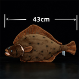 peluche turbot poisson plat 43cm