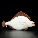 peluche turbot poisson plat vue du dessous