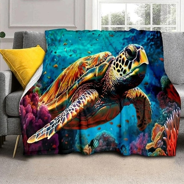 plaid tortue de mer