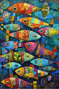 Poster de Poissons Tropicaux Multicolores