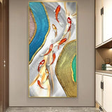 poster poisson koi moderne art abstrait