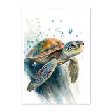 poster tortue aquarelle décoration murale