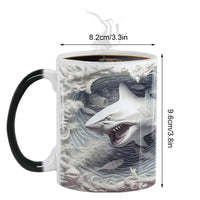 tasse requin blanc design océan 3d